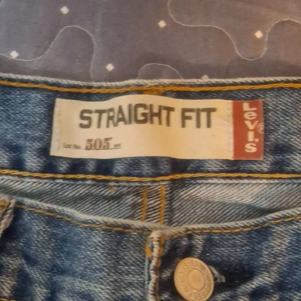 Levi's Men's Straight Jeans - Medium Blue - Picture 4 of 6